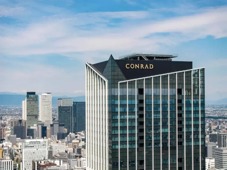 Exterior view of Conrad Nagoya hotel showcasing its modern architecture