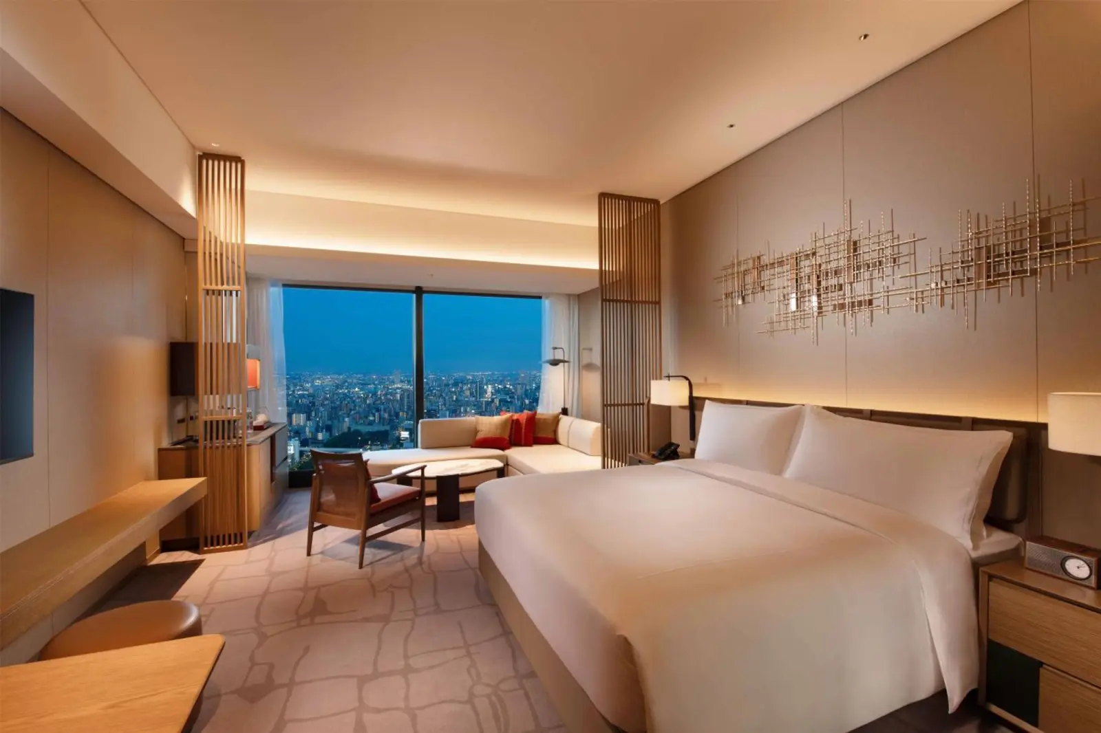 Luxury bedroom at Conrad Nagoya